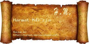 Harmat Mária névjegykártya